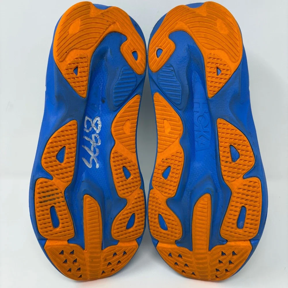 Hoka Skyflow Mens Size 9.5 2E Wide Blue Orange Running Shoes (1155117 DHN)